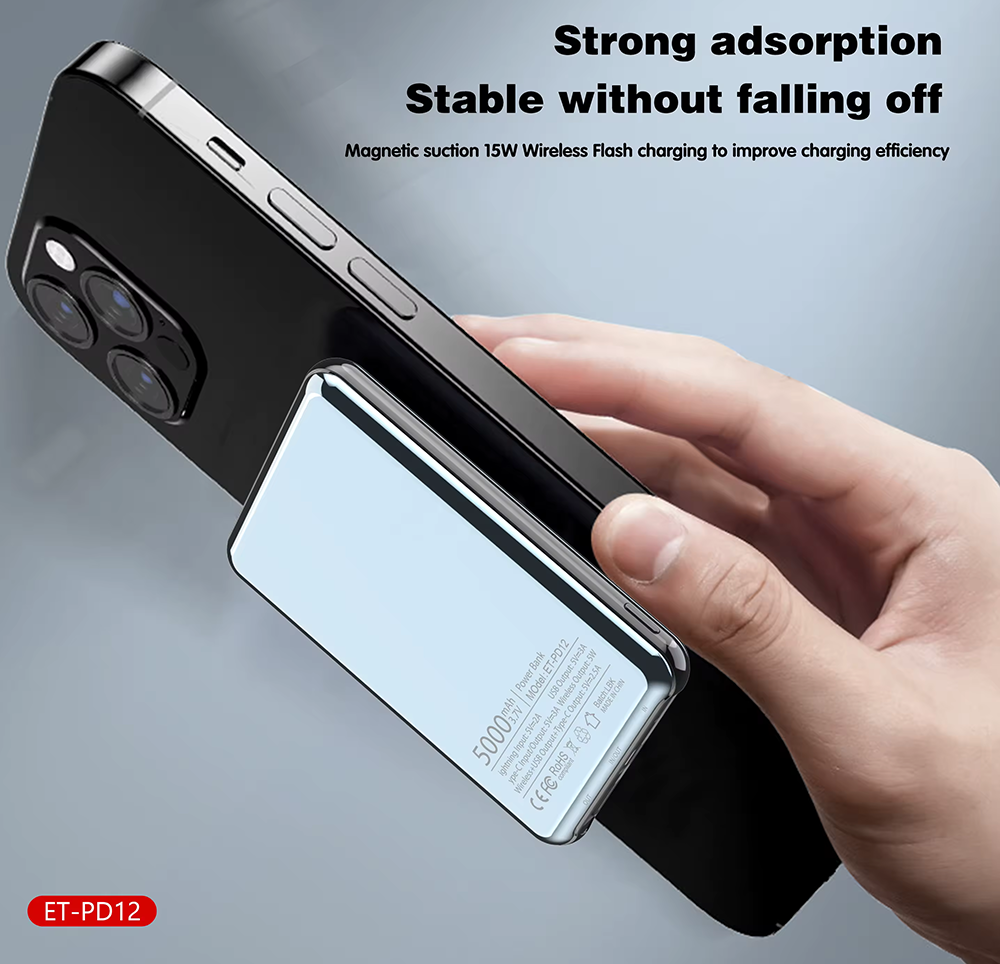 باور بانك مغناطيسي ماج سيف من ايرلدوم ، 20 وات ، 5000 مللي أمبير ، ET-PD12