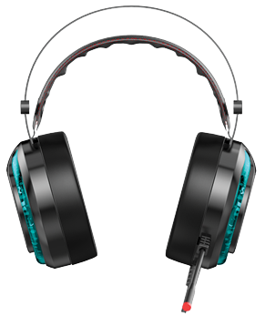 سماعة رأس ستاندرد جيمينج سلكية ، أضواء LED ، صوت محيطي 7.1، كابل 2.3 متر ، أسود ، GM-06