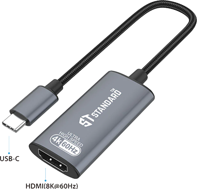 محول توصيل من ستاندرد ، type-c الى hdmi ، رمادي ،  ST-UC981M