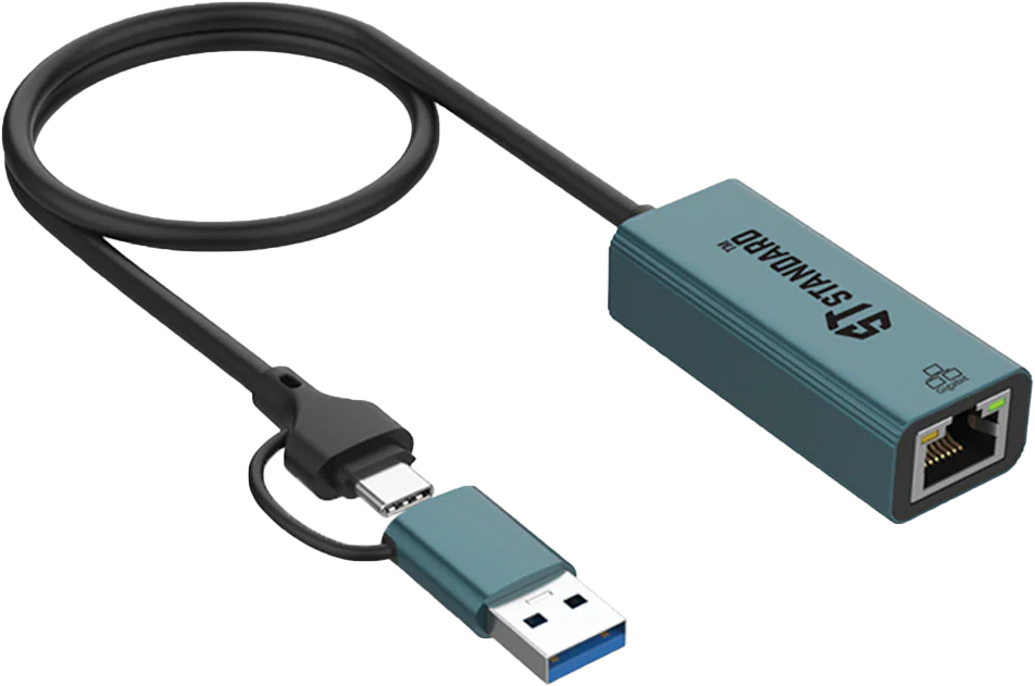 محول توصيل من ستاندرد ، مدخل إيثرنت جيجابت ، 2*1 ، ST-UE106+