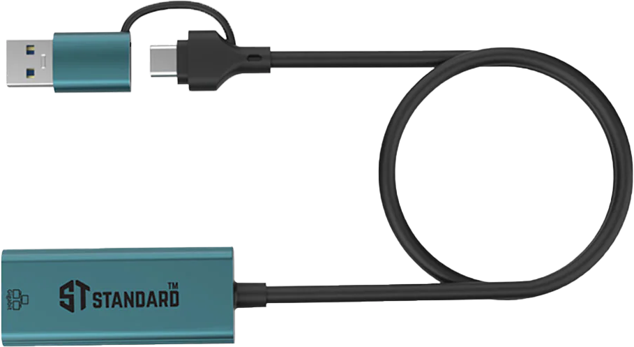 محول توصيل من ستاندرد ، مدخل إيثرنت جيجابت ، 2*1 ، ST-UE106+