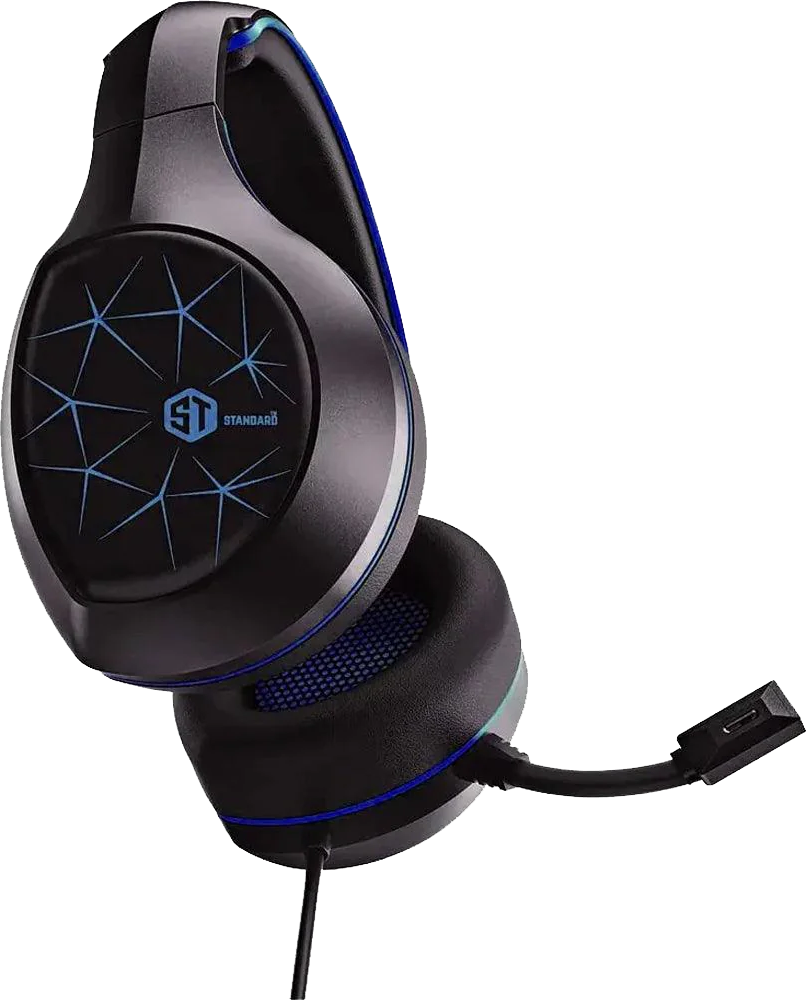 سماعة رأس سلكية سمارت من ستاندرد ، صوت ستيريو محيطي ، مايك بخاصية الغاء الضوضاء ، أزرق ، GM-2100ENC