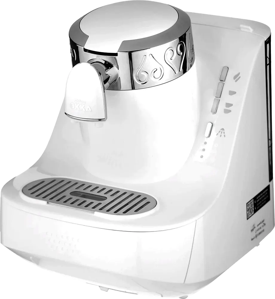 ماكينة قهوة تركي ارزوم اوكا، 710 وات، أبيض × فضي ،OK002