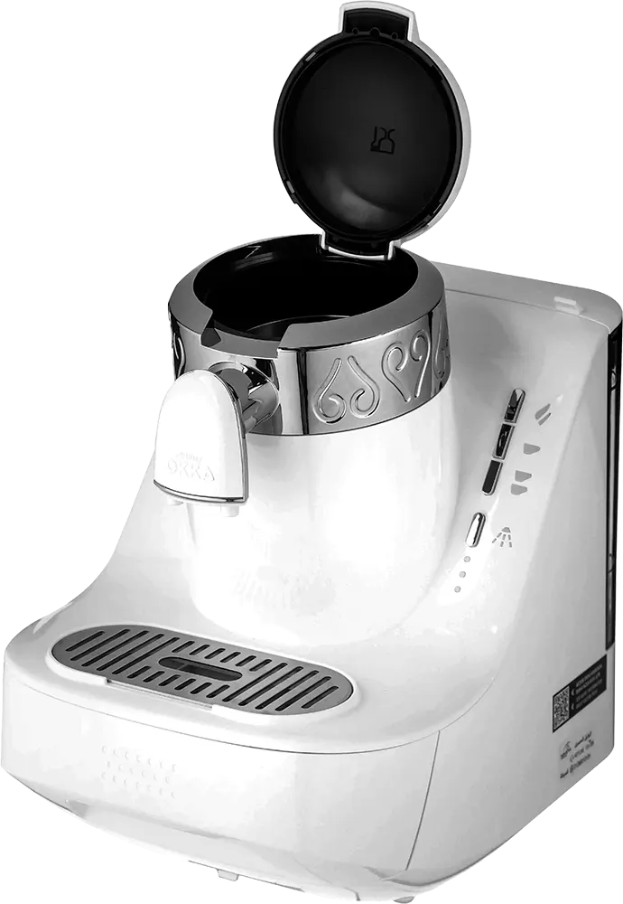 ماكينة قهوة تركي ارزوم اوكا، 710 وات، أبيض × فضي ،OK002