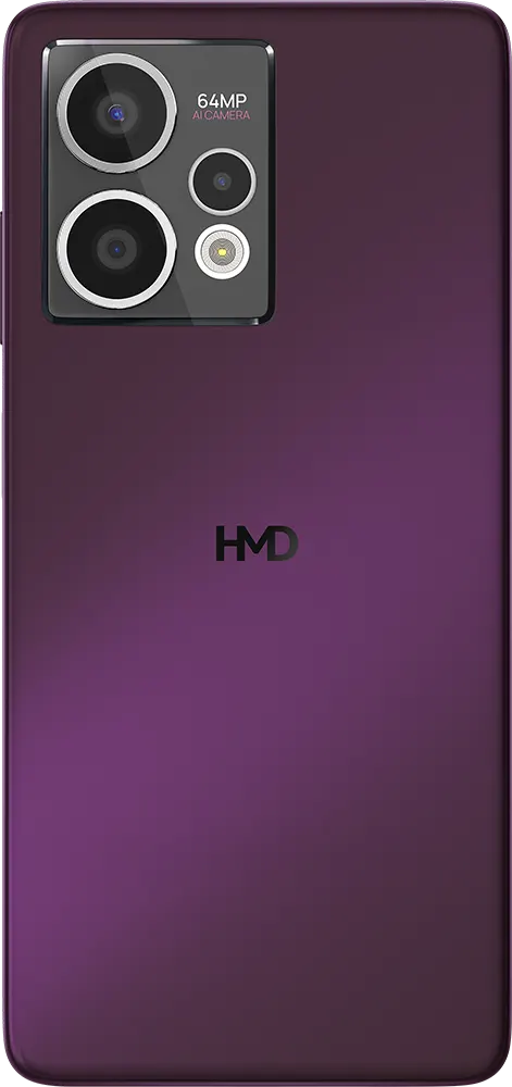 موبايل اتش ام دي كريست ماكس ثنائي الشريحة، ذاكرة داخلية 256 جيجابايت، رامات 8 جيجابايت، شبكة الجيل الخامس، بنفسجي عميق