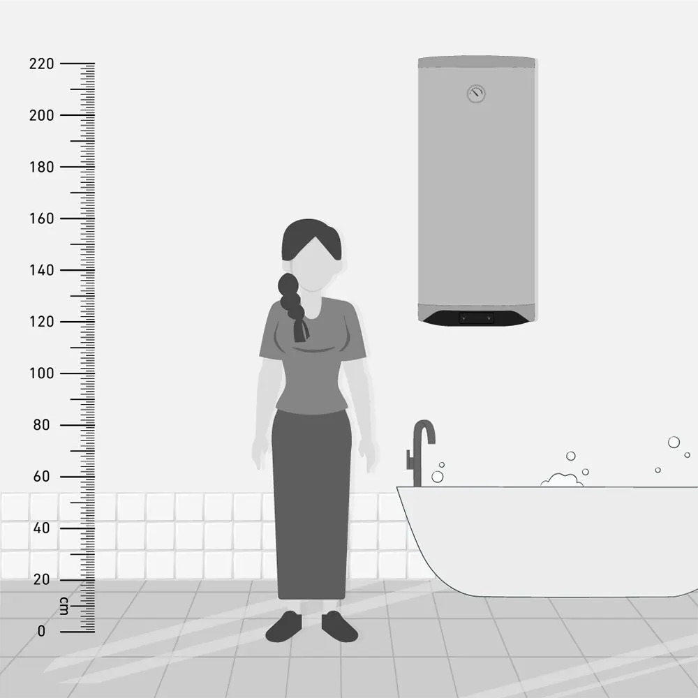 سخان مياه كهرباء تورنيدو اينامل ، 3000 وات ، 100 لتر ، 5 عوامل أمان ، أبيض ، TEEE-100MW