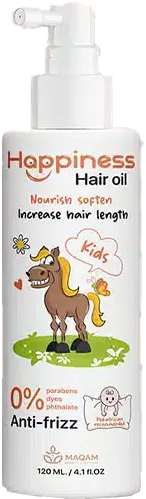 زيت شعر للاطفال من هابينيس، 120 مل