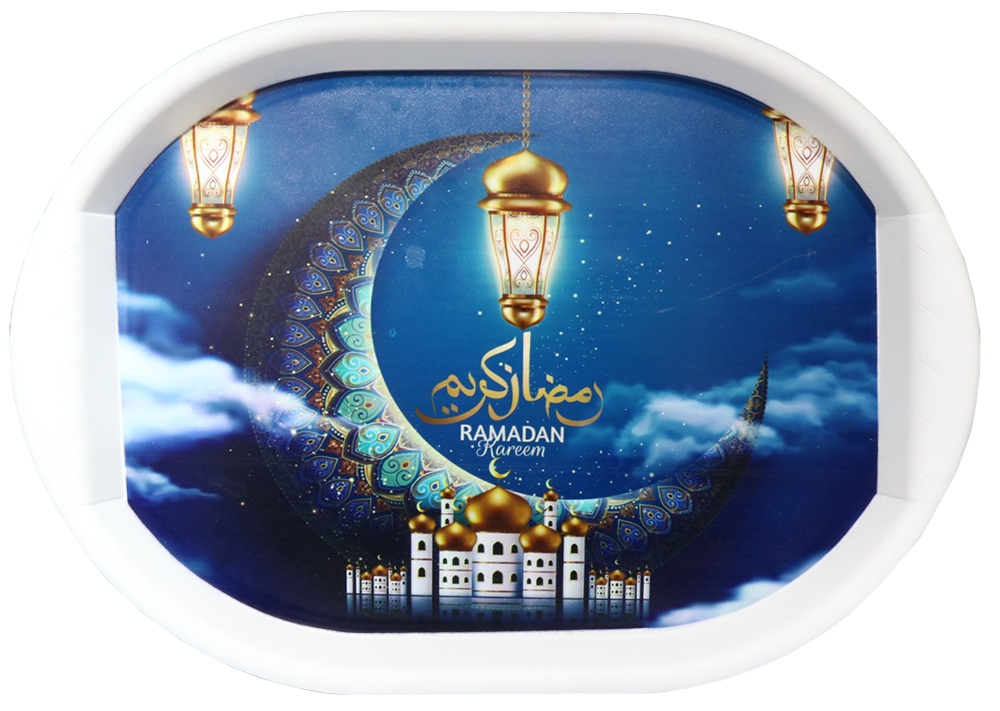 صينية تقديم بيضاوى أشكال رمضانية ، مقاس 30 سم ، أشكال مختلفة ، موديل 265
