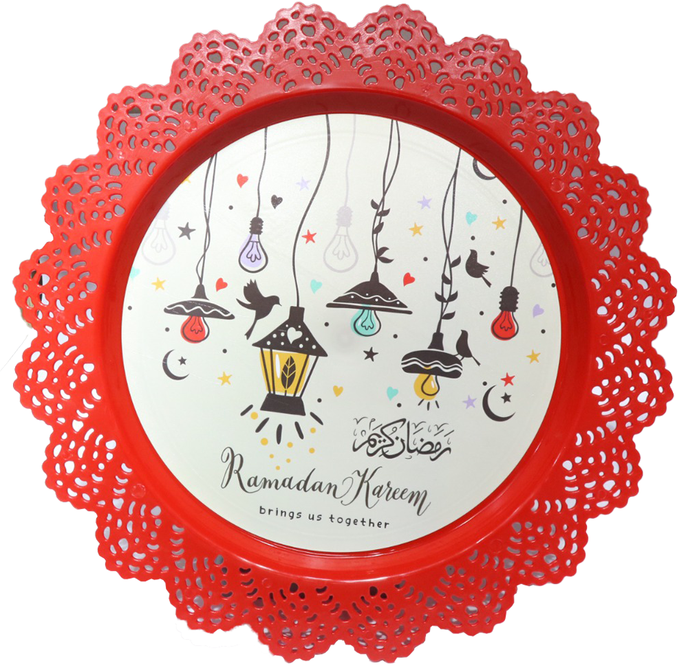 صينية تقديم دانتلا اشكال رمضانية ، مقاس 40 سم ، اشكال مختلفة ، موديل 2220