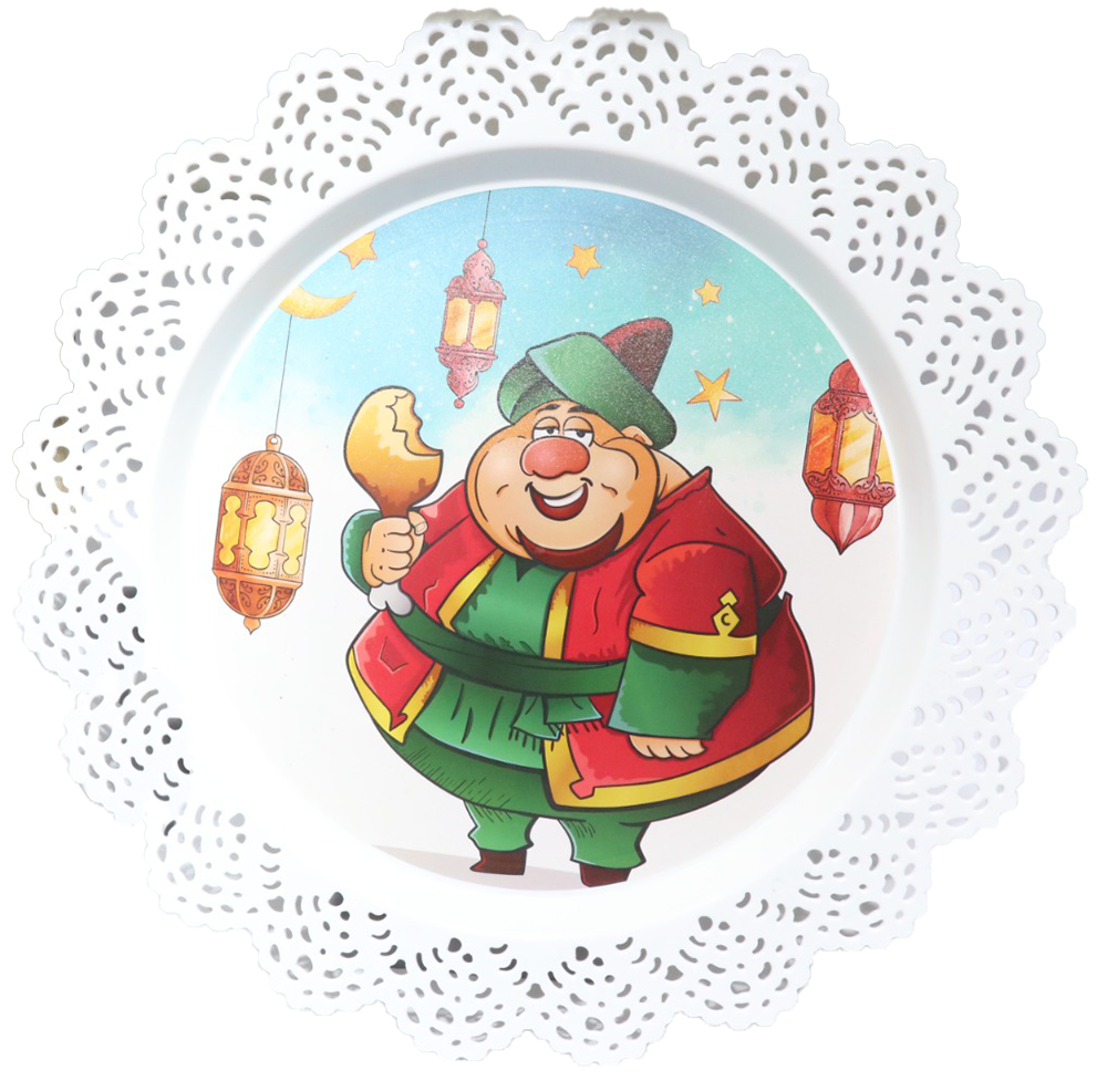 صينية تقديم دانتلا اشكال رمضانية ، مقاس 40 سم ، اشكال مختلفة ، موديل 2220