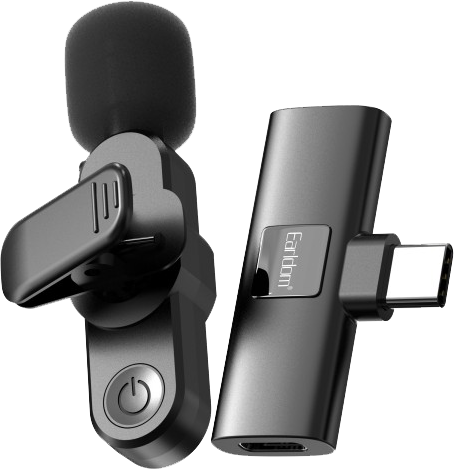 ميكروفون لاسلكي ايرلدوم ، خاصية الغاء الضوضاء ، موصل type-c ، أسود ، ET-MC7C