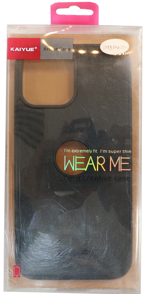 جراب ضهر 13 برو ماكس من كايو ارمور، من الجلد مع فتحة شعار لهاتف ايفون ، متعدد الألوان