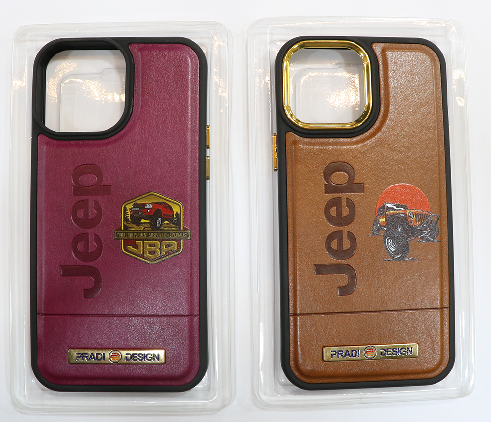 جراب آيفون 13 برو ماكس تصميم Jeep ، جلدي عالي الجودة ، متعدد الألوان