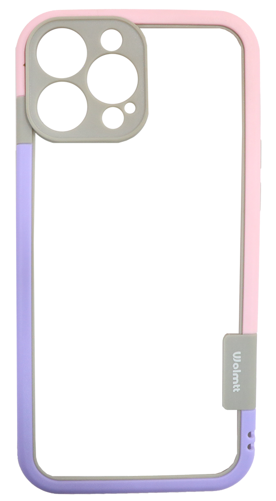 جراب هاتف آيفون 13 برو ماكس ، حماية شفافة مع فريم ملون ، متعدد الألوان