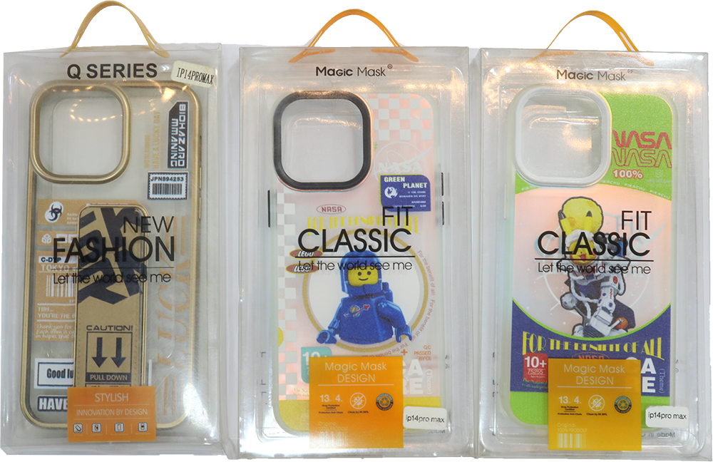 جراب ظهر مطبوع اشكال متعددة ، لهاتف ايفون 14 برو ماكس