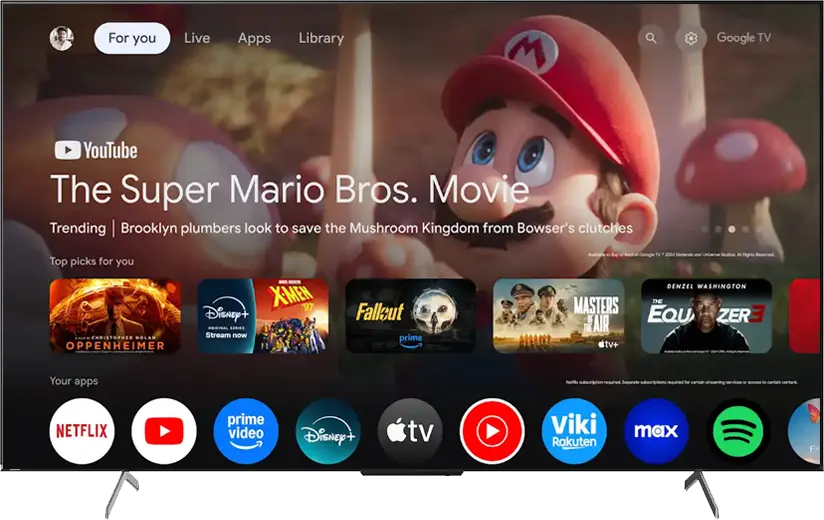 شاشة شارب سمارت بدون فريم ، 75 بوصة ، بدقة 4K - UHD ، شاشة LED ، ريسيفر داخلي ، 4T-C75FN6EX