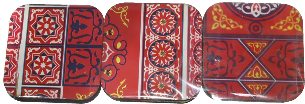 كوستر مربع ، 6 قطعة ، خيامي، موديل 27