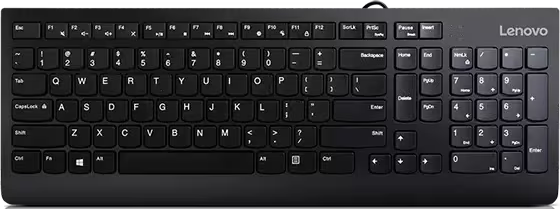 لوحة مفاتيح سلكية لينوفو 300 ، تصميم ازرار مريحة ، أسود ، GX30M39656