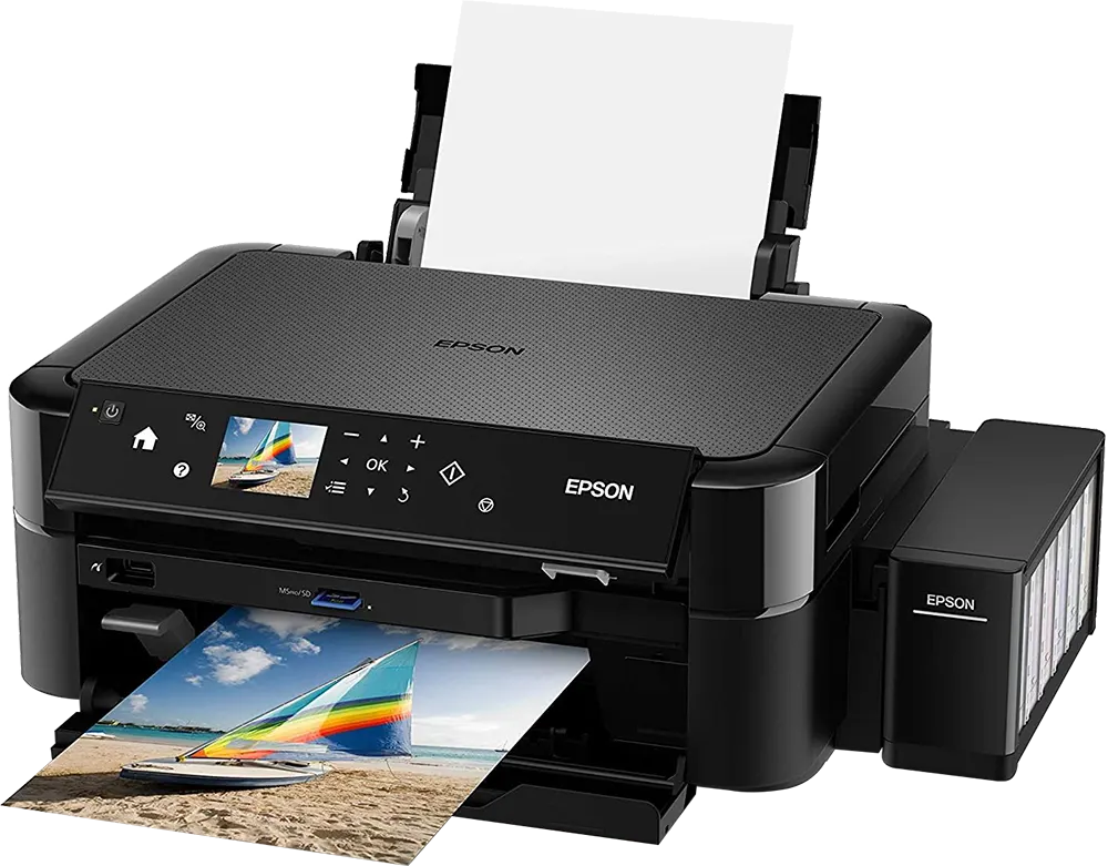 طابعة حبر الكل في واحد إبسون ايكو تانك، طباعة ملونة، طباعة CD، أسود، L850