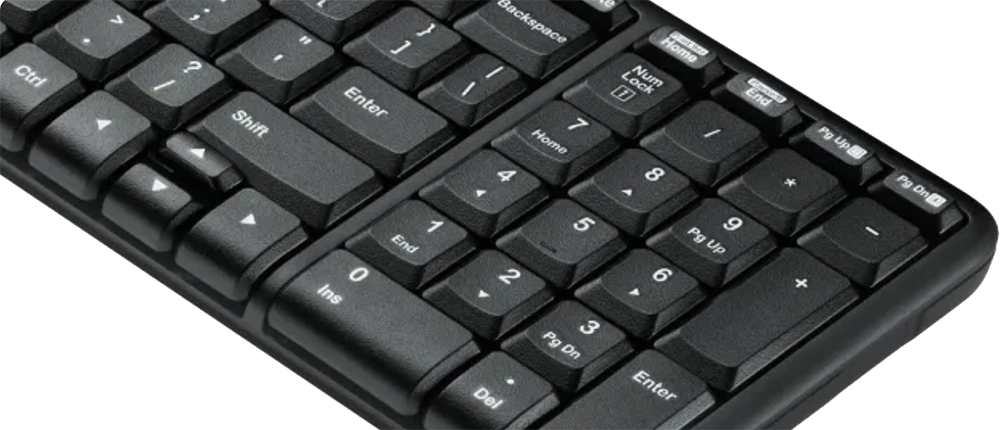 كيبورد + ماوس لوجيتك، لاسلكي، أسود، MK220