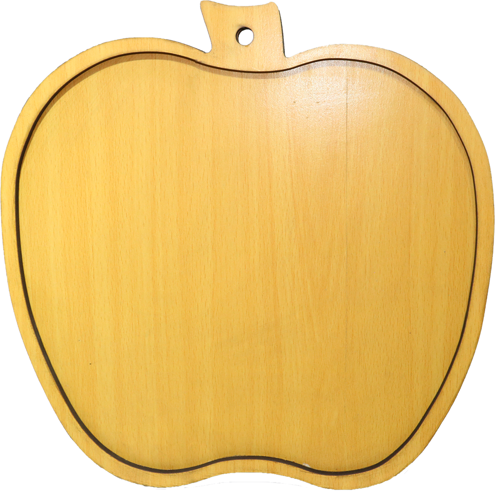 طبق تسالي شكل تفاحة ، خشبي ، موديل 17