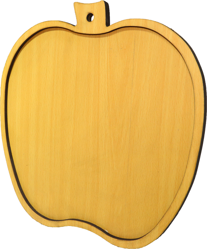 طبق تسالي شكل تفاحة ، خشبي ، موديل 17