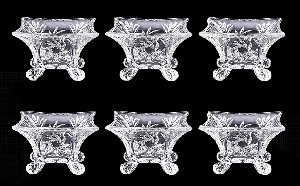 طقم جيلي جلاس هوم ، مكون من 6 قطع ،  تصميم بولة مميز برجول ، زجاج شفاف