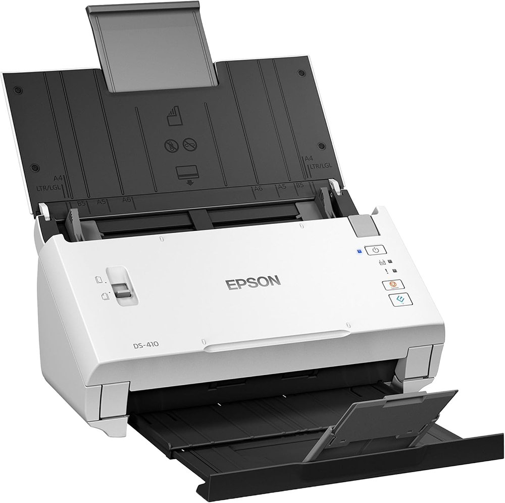 ماسح ضوئي للمستندات من ابسون ، وضع التغذية التلقائية ، USB ، أبيض ، DS-410