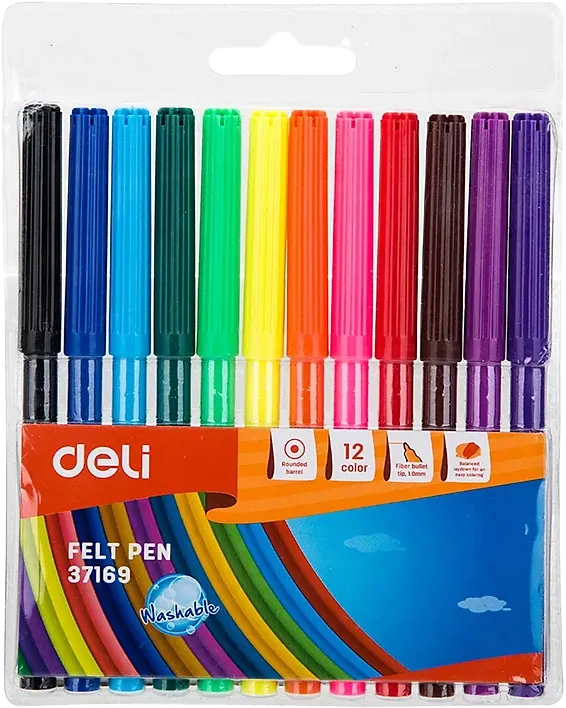 علبة الوان فلوماستر ديلي ، 12 لون ، 1 ملي، ألوان متعددة، موديل 37169