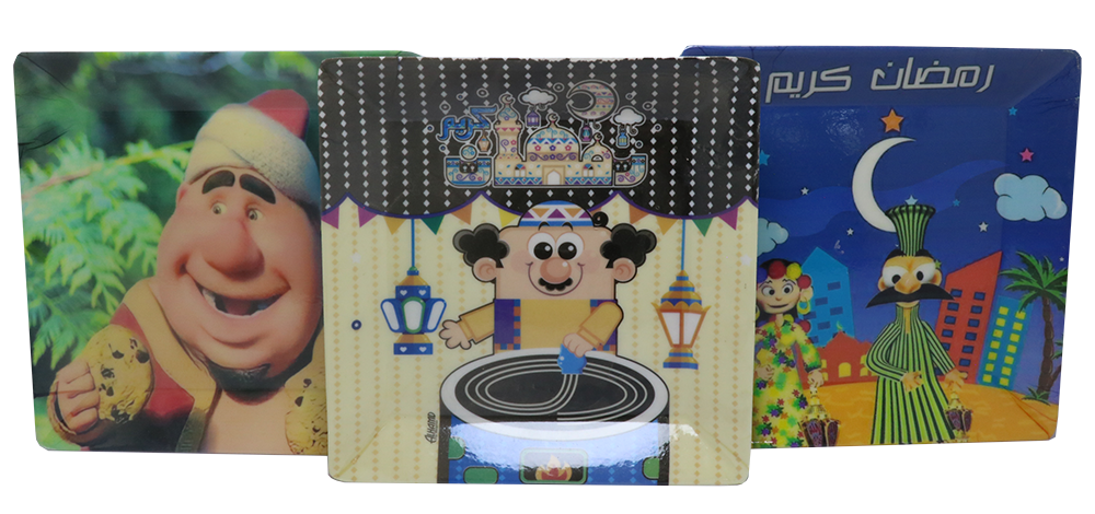 طبق جاتو يابانى شخصيات واشكال رمضان ، مقاس صغير ، متعدد الألوان