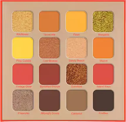 باليت اي شادو فوريفر 52 سمر بريز، 16 لون