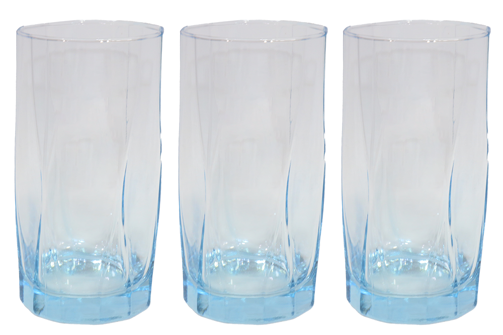 طقم شوب رين مضلع ، للماء والعصائر ، مكون من 6 قطع ، سعة 425 ملي ، الوان متعددة ، موديل 2597