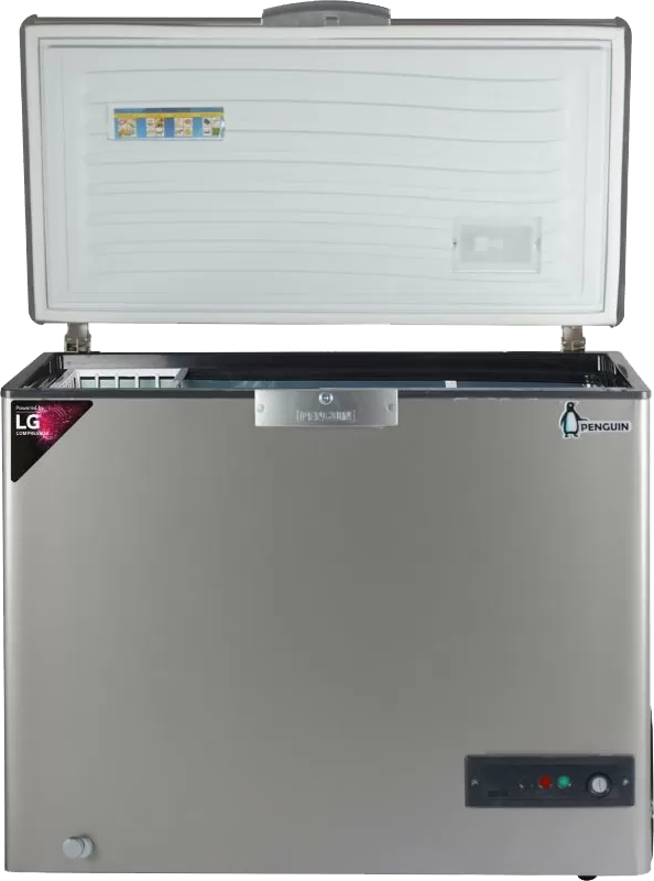 ديب فريزر أفقي بنجوين، ديفروست ، 303 لتر ، موتور ال جي ، ستانلس ستيل داخلي ، فضي، ES350