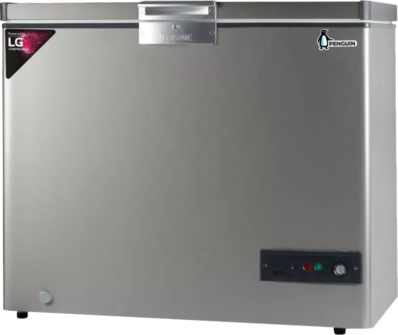 ديب فريزر أفقي بنجوين، ديفروست ، 303 لتر ، موتور ال جي ، ستانلس ستيل داخلي ، فضي، ES350