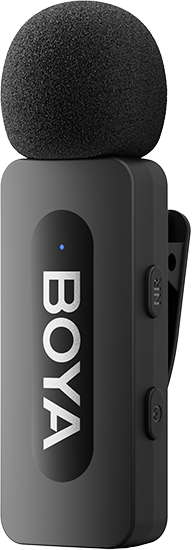 ميكروفون لاسلكي من بويا ، LIGHTNING ، مناسب لأجهزة IOS ،  خاصية تقليل الضوضاء ، مؤشر LED ، أسود ، BY-V2