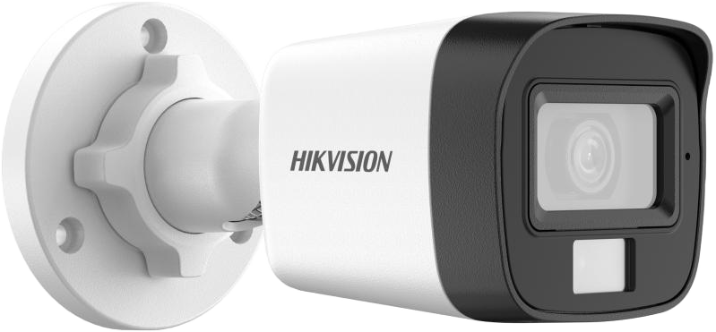 كاميرا مراقبة خارجية هيكفيجن ، 2 ميجابكسل ، عدسة 3.6 مم ، اضاءة مزدوجة ، ميكروفون ، أبيض ، DS-2CE16D0T-LPFS