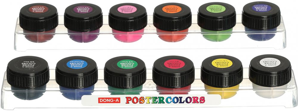 مجوعة ألوان بوستر دونج إيه ،  12 لون ، 10 مللي،  ألوان متعددة