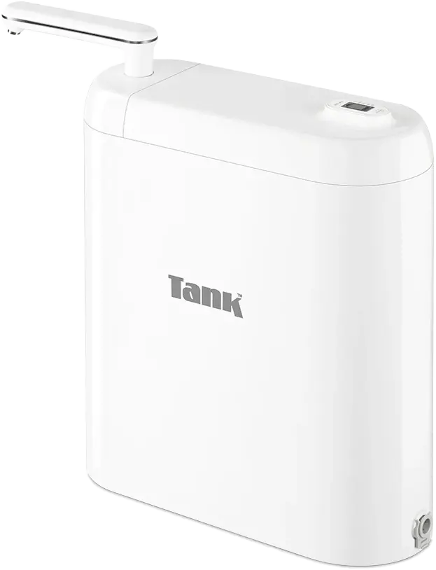 فلتر مياه تانك برو  6 مرحلة، تايمر ديجيتال، صنبور دوار 360 درجة، أبيض