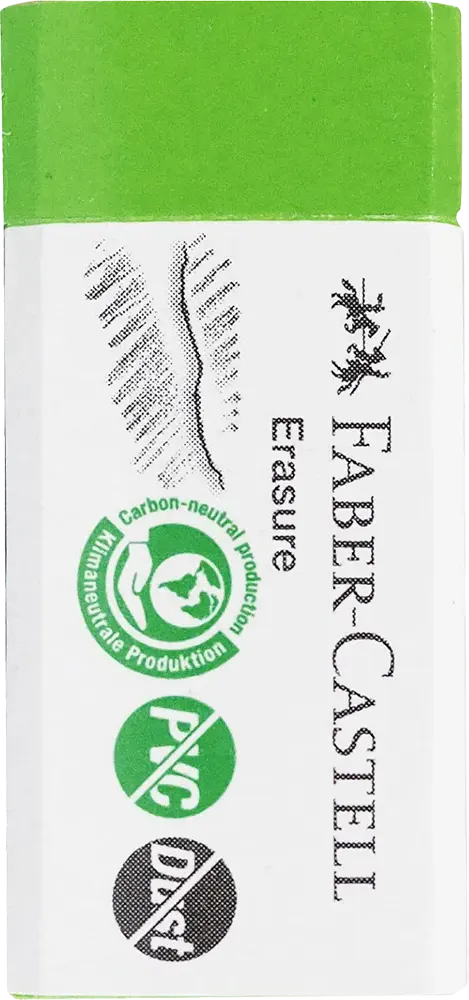 أستيكة فابر كاستل، مستطيلة، قطعة واحدة ،أخضر، 187352