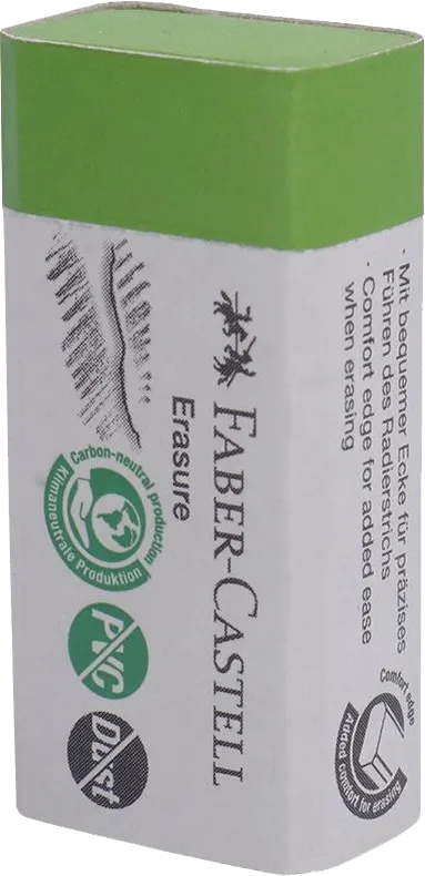 أستيكة فابر كاستل، مستطيلة، قطعة واحدة ،أخضر، 187352