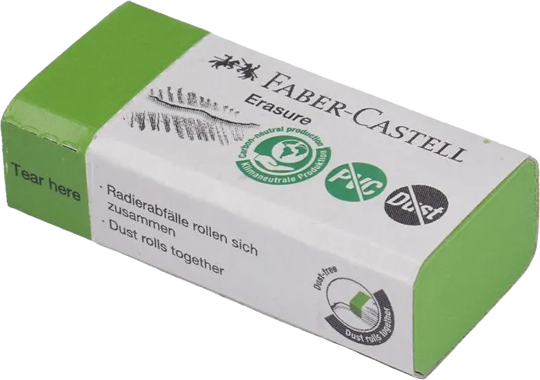 أستيكة فابر كاستل، مستطيلة، قطعة واحدة ،أخضر، 187352