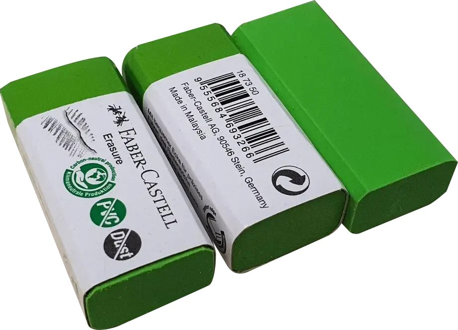 أستيكة فابر كاستل، مستطيلة، قطعة واحدة ،أخضر، 187352