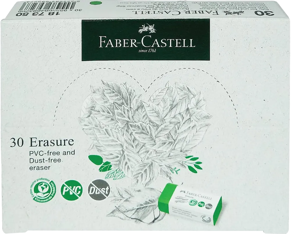 أستيكة فابر كاستل، مستطيلة، قطعة واحدة ،أخضر، 187352