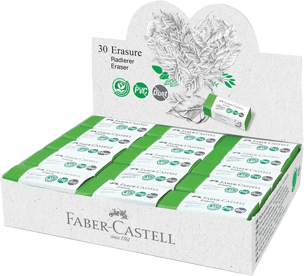 أستيكة فابر كاستل، مستطيلة، قطعة واحدة ،أخضر، 187352