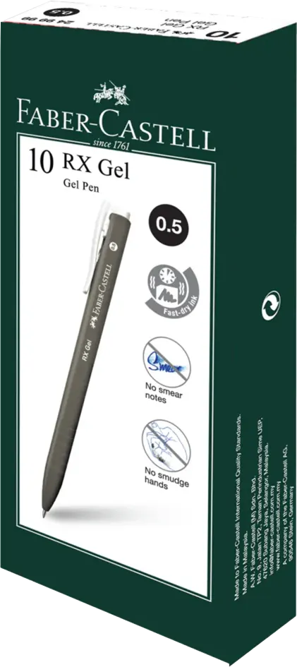 قلم جيل سوستة فابر كاسيل 0.5 مم سريع الجفاف ، أسود، 249999