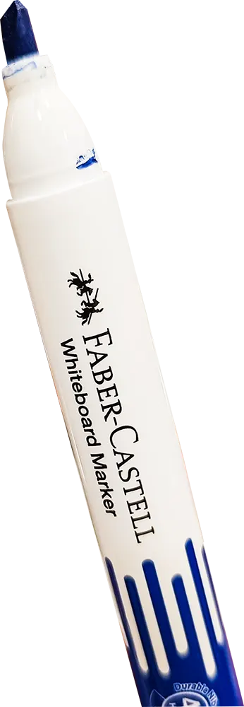 قلم سبورة فابر كاسيل مشطوف، عريض، أزرق، موديل 253951