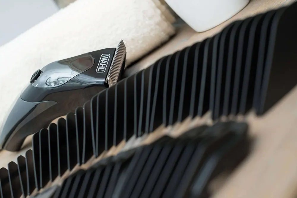 ماكينة حلاقة شعر وذقن ويل قابلة للشحن، استخدام سلكي ولاسلكي، 12 مستوى، أسود، موديل 9639-816