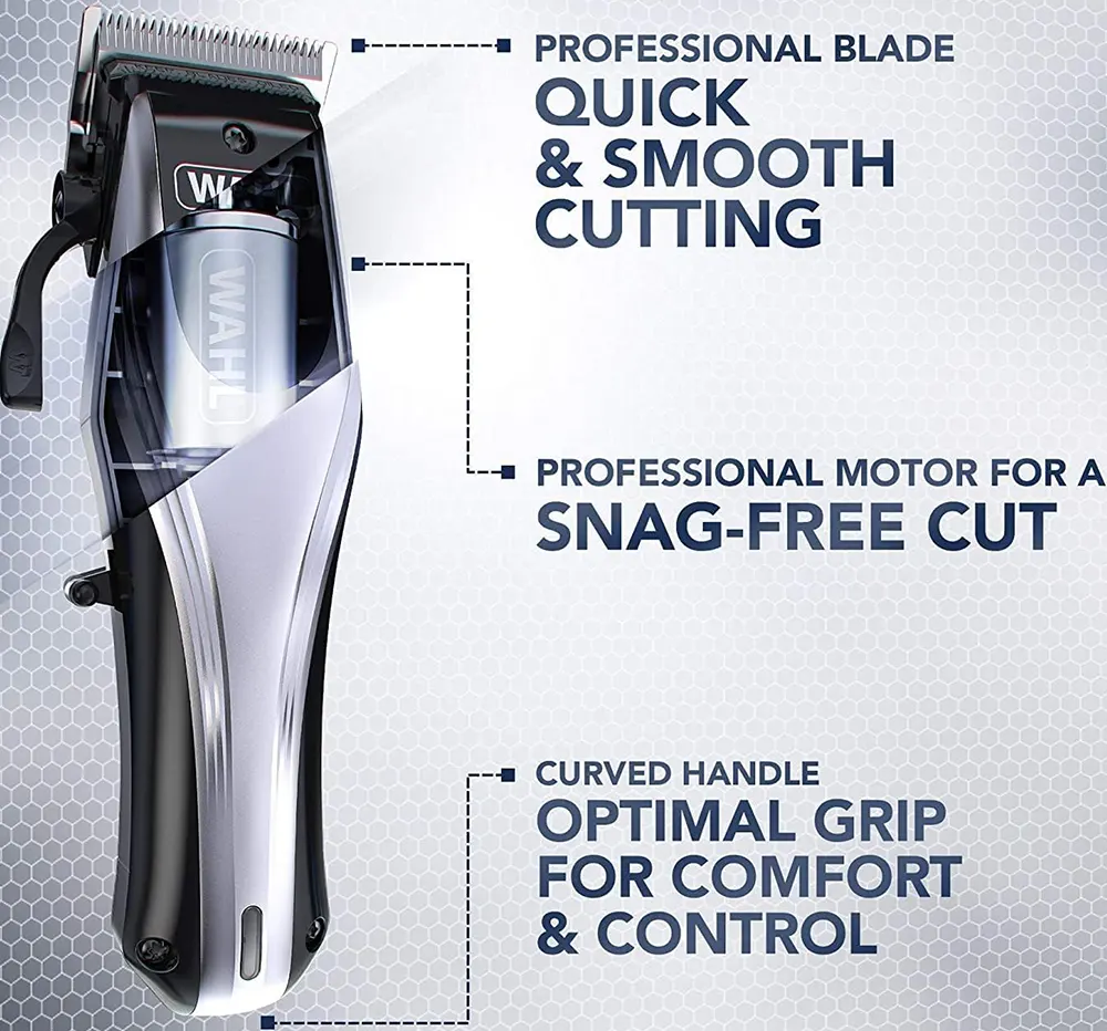 ماكينة حلاقة شعر   ويل لاسلكية، قابلة للشحن، 12 مستوى، فضي*أسود، موديل 09657-027