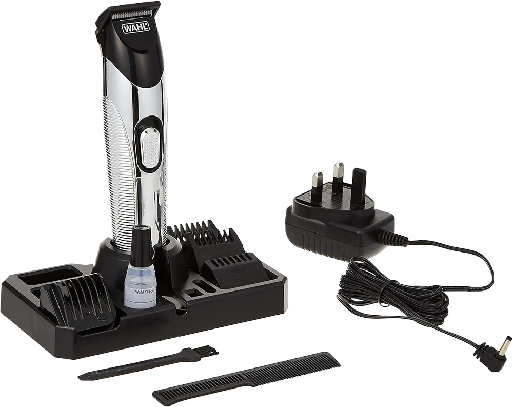 ماكينة حلاقة ذقن ويل قابلة للشحن، لاسلكي، 4 مستويات، فضي، موديل 09891-027