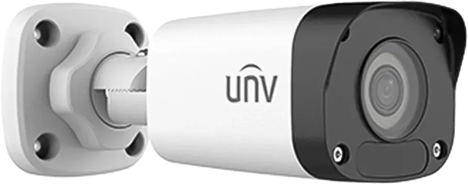 كاميرا مراقبة شبكية خارجية يونيفيو ثابتة تعمل بالأشعة تحت الحمراء بدقة 3 ميجابكسل، عدسة 4.0 مم، ألوان، مايكروفون مدمج، أبيض، IPC2123LB-AF40KM-G